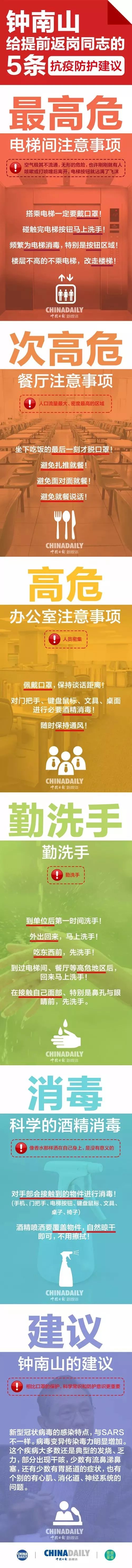 鐘南山給提前返崗?fù)镜?條抗疫防護(hù)建議